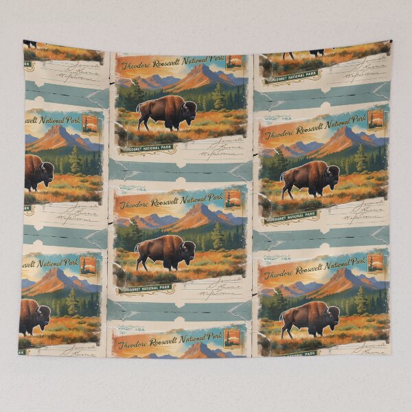 Item preview, Theodore Roosevelt National Park Postcard Vintage Retro Travel designed and sold by TravelPostcardGems.