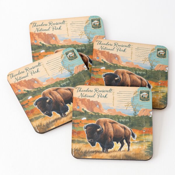 Item preview, Theodore Roosevelt National Park Postcard Vintage Retro Travel designed and sold by TravelPostcardGems.