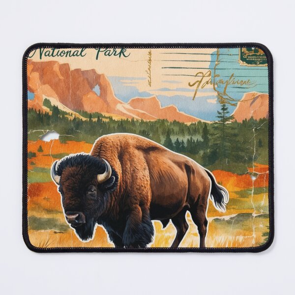 Item preview, Theodore Roosevelt National Park Postcard Vintage Retro Travel designed and sold by TravelPostcardGems.