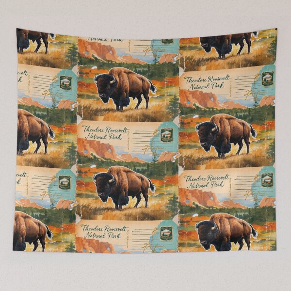 Item preview, Theodore Roosevelt National Park Postcard Vintage Retro Travel designed and sold by TravelPostcardGems.