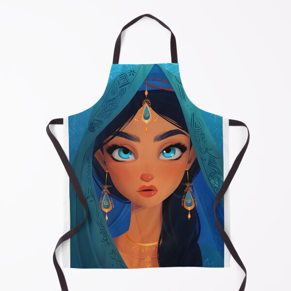 Item preview, Stunning animated woman with blue eyes and jewelry art designed and sold by Artessie.