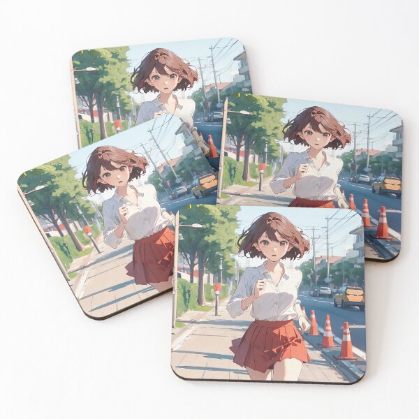 Item preview, Anime small girl running in street art designed and sold by TheArtistOf2022.