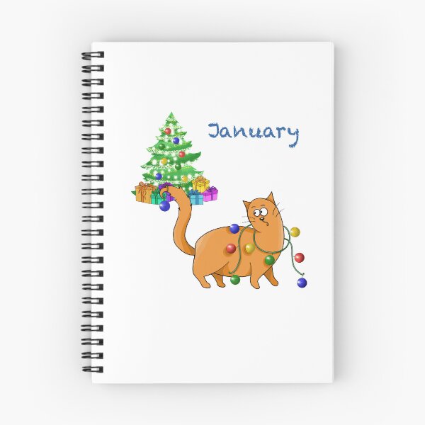 Item preview, New year calendar Adventures of a red cat. January designed and sold by Tetiana Pohurska.