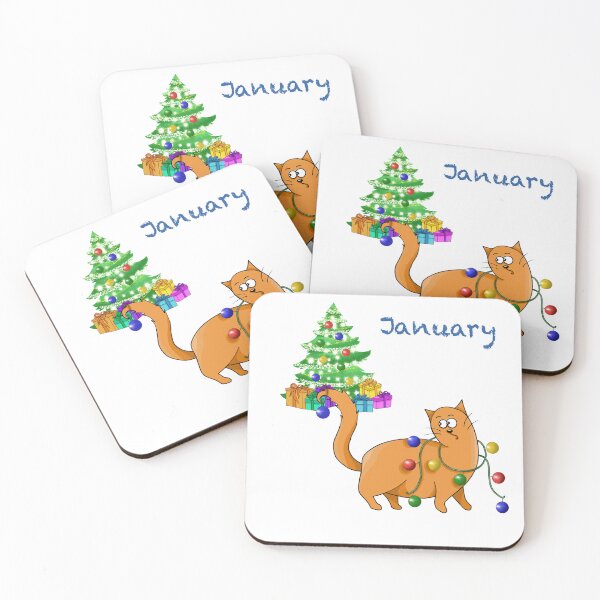 Item preview, New year calendar Adventures of a red cat. January designed and sold by Tetiana Pohurska.