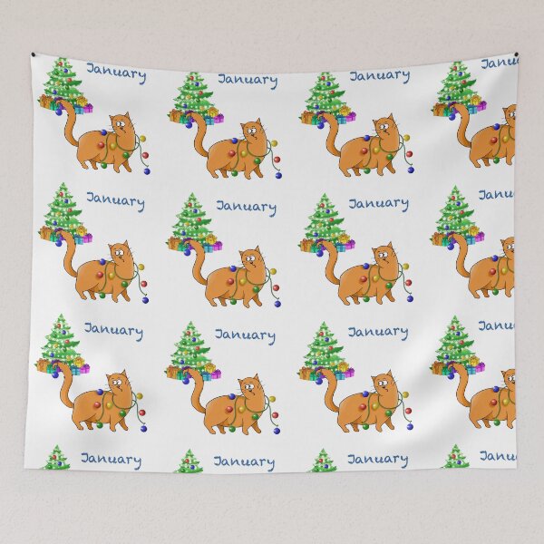 Item preview, New year calendar Adventures of a red cat. January designed and sold by Tetiana Pohurska.