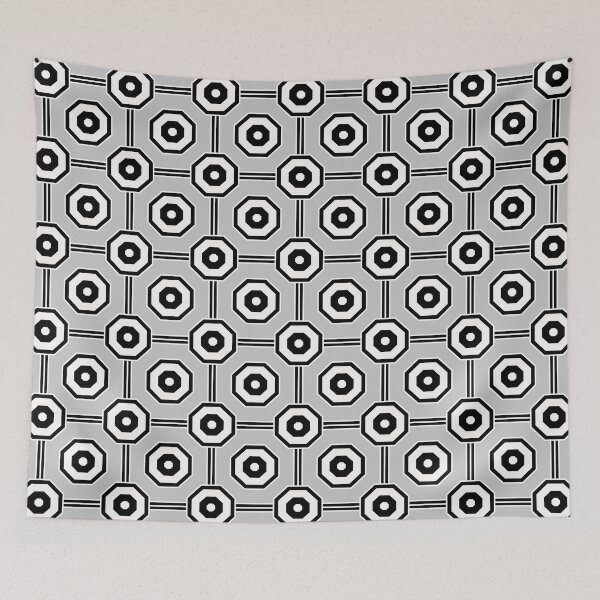 Item preview, Ash Grey Geometric Octagon Pattern Design designed and sold by PatternTitan.
