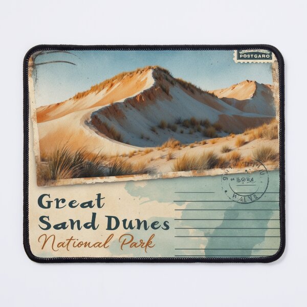 Item preview, Great Sand Dunes National Park Postcard Vintage Retro Travel designed and sold by TravelPostcardGems.