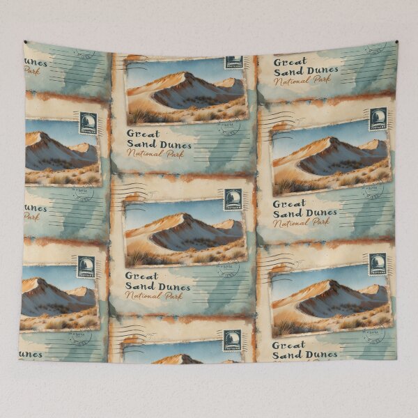 Item preview, Great Sand Dunes National Park Postcard Vintage Retro Travel designed and sold by TravelPostcardGems.