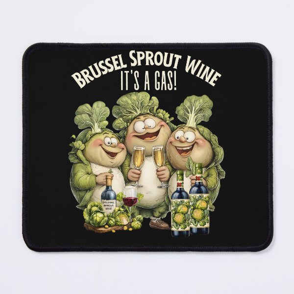 Item preview, Funny Brussel Sprout Wine T-Shirt, Comical Vegetable Print Tee, Wine Lover Humor Shirt, Unique Graphic Shirt, Cartoon Vegetable Top designed and sold by MTJ-Mushrooms.