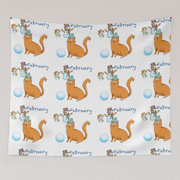 Item preview, Calendar. Adventures of a red cat. February designed and sold by Tetiana Pohurska.
