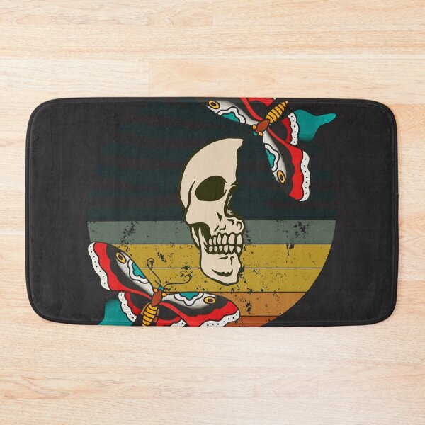 Item preview, Oldschool skull with butterfly designed and sold by MiroArtAbstra.