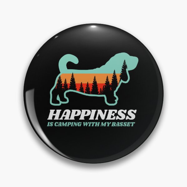 Item preview, Happiness Is Camping With My Basset Hound Gift designed and sold by Guarddogdrive.
