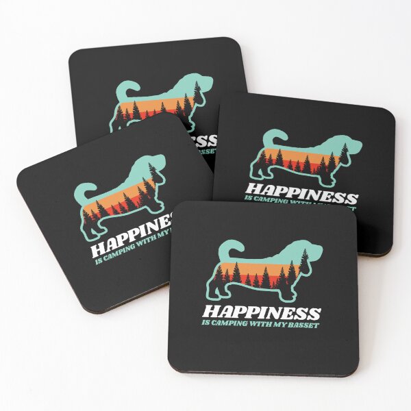 Item preview, Happiness Is Camping With My Basset Hound Gift designed and sold by Guarddogdrive.