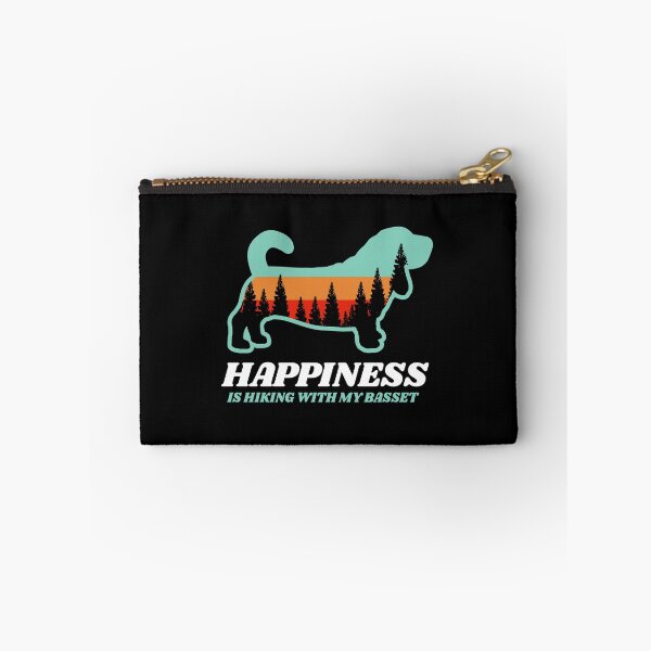 Item preview, Happiness Is Hiking With My Basset Hound Gift designed and sold by Guarddogdrive.