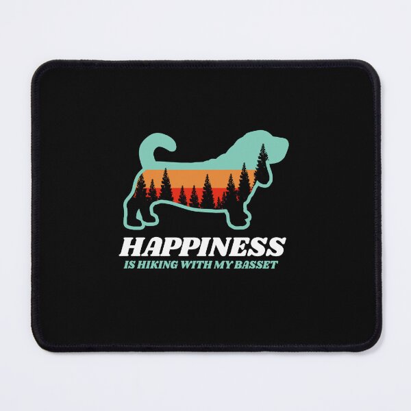 Item preview, Happiness Is Hiking With My Basset Hound Gift designed and sold by Guarddogdrive.