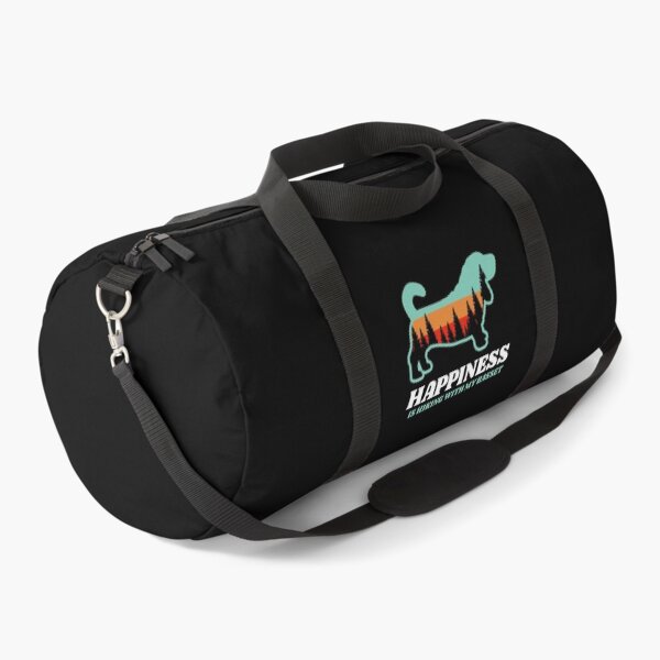 Item preview, Happiness Is Hiking With My Basset Hound Gift designed and sold by Guarddogdrive.