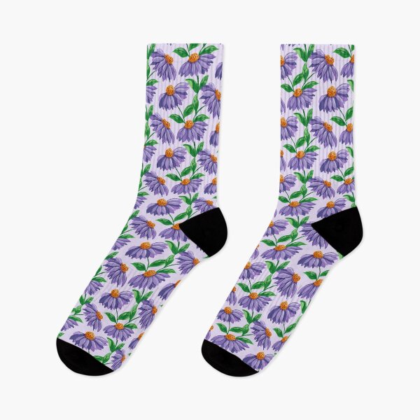 Item preview, Hand painted gouache painterly purple coneflowers on a lovely light purple background designed and sold by JasmineGDesigns.