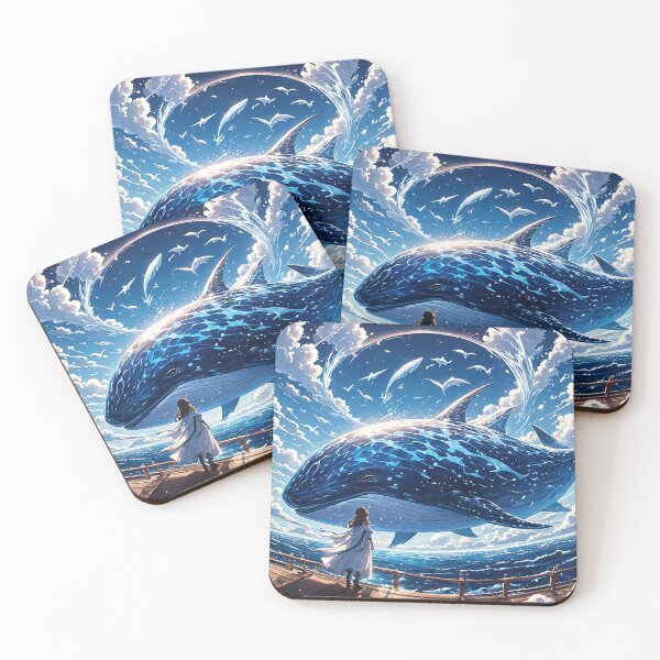 Item preview, Dreamlike anime girl with orca surreal art designed and sold by TheArtistOf2022.