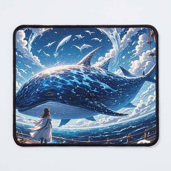 Item preview, Dreamlike anime girl with orca surreal art designed and sold by TheArtistOf2022.