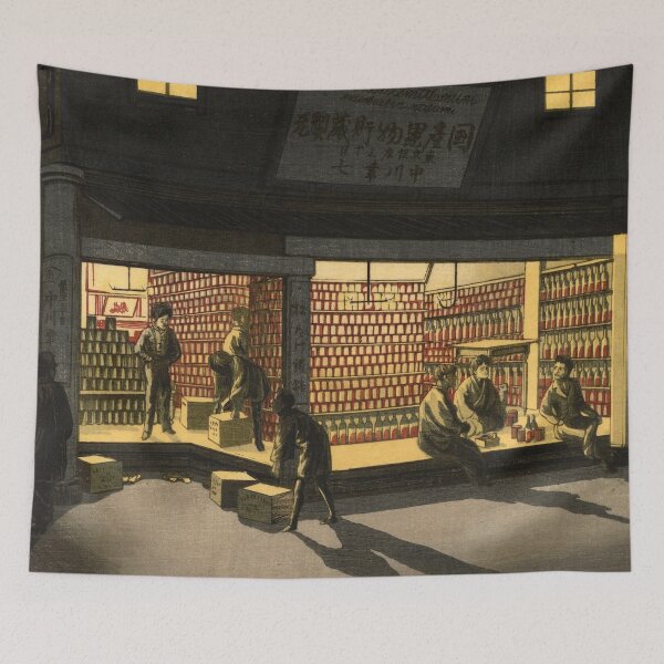 Item preview, Night View of a Ginza Store by Inoue Yasuji  designed and sold by Takeda-art.