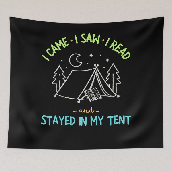 Item preview, Introvert Camping Bookworm - Wilderness Reading Escape designed and sold by BunBuntheDog-.