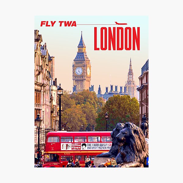 Item preview, Vintage-Style London Travel Poster designed and sold by travelwitheric.