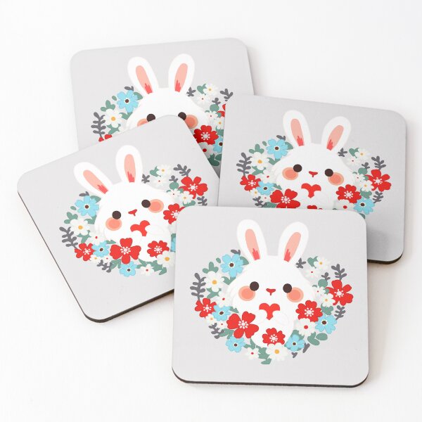 Item preview, Adorable Rabbit with Flowers designed and sold by Anicue.