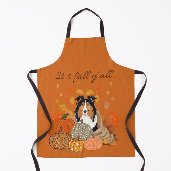 Item preview, 'It's Fall Y'all - Cozy Rough Collie with Pumpkins and Leaves" designed and sold by GoodyPaws.