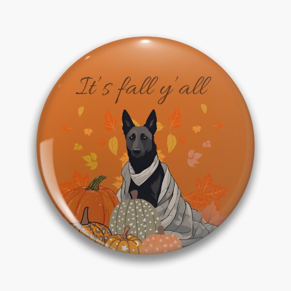 Item preview,   'It's Fall Y'all - Cozy Dutch Shepherd with Pumpkins and Leaves" designed and sold by GoodyPaws.
