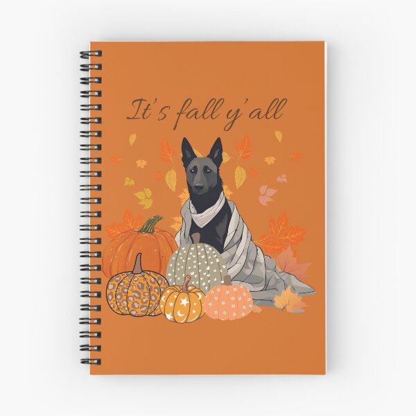 Item preview,   'It's Fall Y'all - Cozy Dutch Shepherd with Pumpkins and Leaves" designed and sold by GoodyPaws.