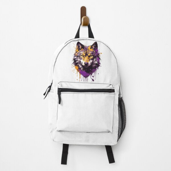 Item preview, Clash Of Purple And Orange / Wolf Illustration designed and sold by PolygonPinnacle.