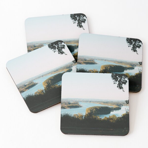 Item preview, River island in the Rhine at sunset designed and sold by rhosbahu.