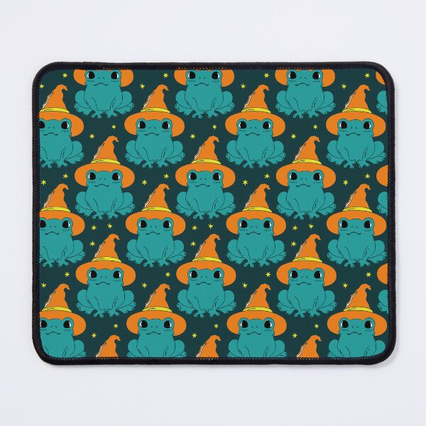 Item preview, Cute Halloween Frogs | Enchanted Witchy Vibe in Orange, Teal and Dark Green designed and sold by colorofmagic.