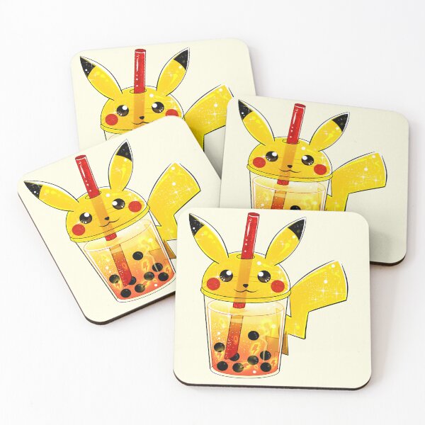 Item preview, pik bubble tea poke yellow electric lemon orange boba drink cute designed and sold by mtdessin.