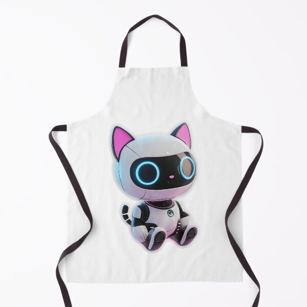 Item preview, Adorable Futuristic Robot Cat - Kawaii Neon Kitty designed and sold by Creet-Design.