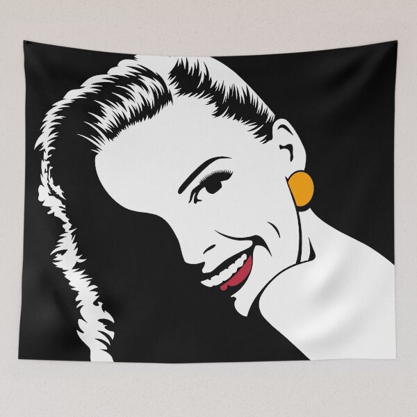 Item preview, Judy Garland Young Black, White and Red Lips Cartoon PopArt Drawing Painting designed and sold by Henrylizarraga.
