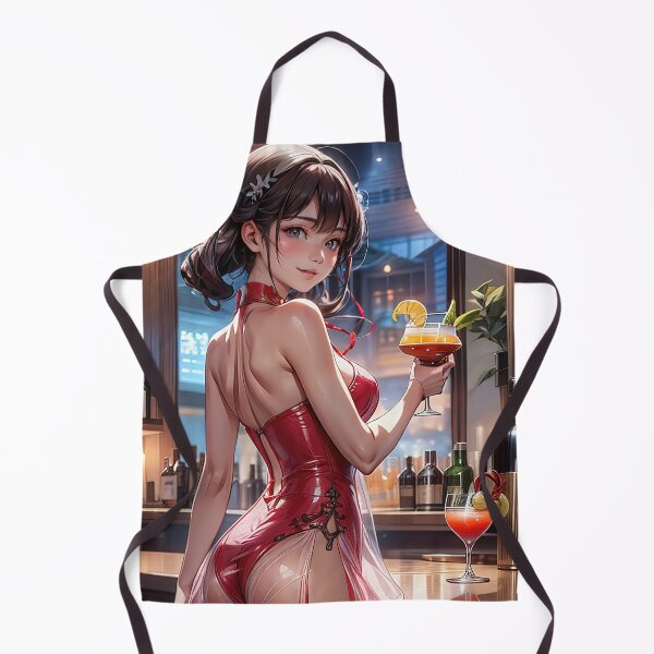 Item preview, Beautiful anime girl in bar art designed and sold by TheArtistOf2022.