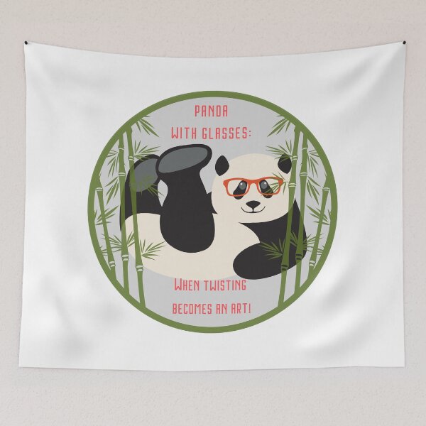 Item preview, Panda Emoji, Panda with glasses: When twisting becomes an art! designed and sold by DesignByMalwina.
