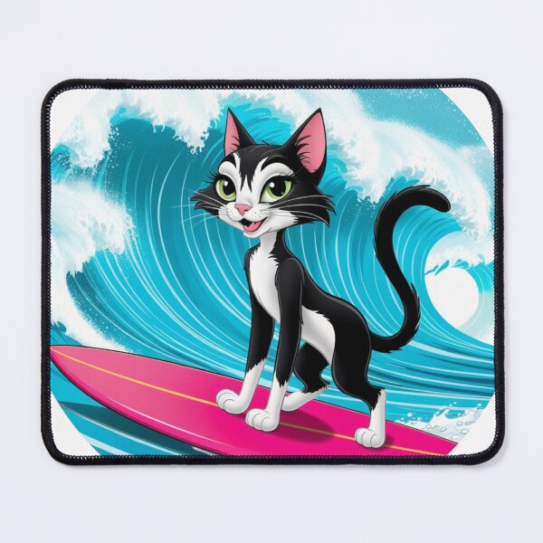Item preview, Kitty riding the waves designed and sold by LeeLeeV.