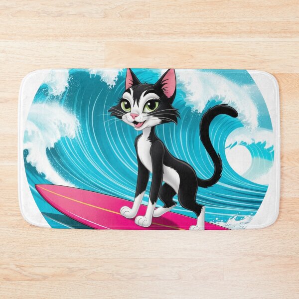 Item preview, Kitty riding the waves designed and sold by LeeLeeV.