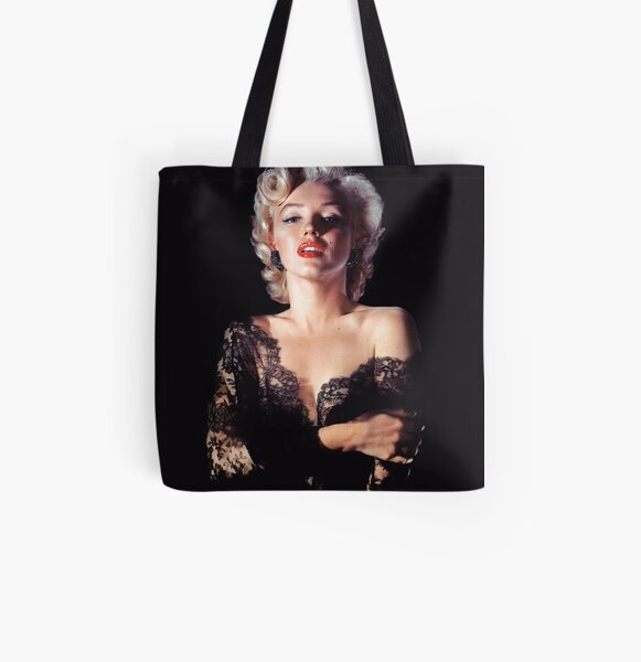 Marilyn Monroe in Lace All Over Print Tote Bag