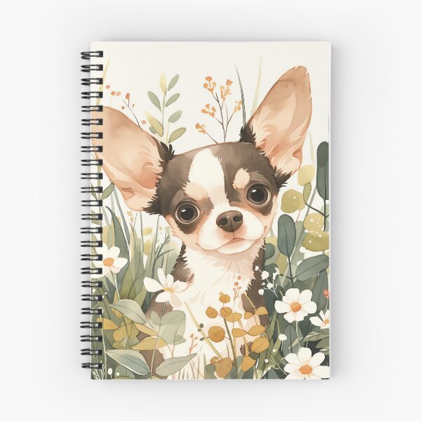 Item preview, Cute Chihuahua and Flowers, Floral Animal Art designed and sold by WILDEVIOLET.