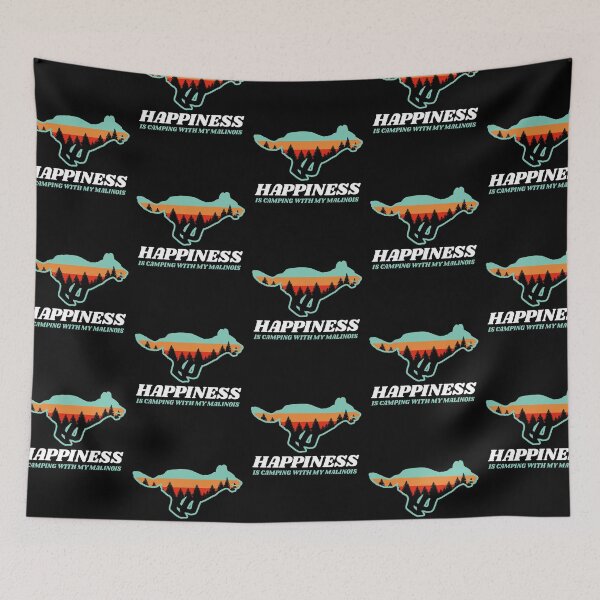 Item preview, Happiness Is Camping With My Belgian Malinois Gift designed and sold by Guarddogdrive.