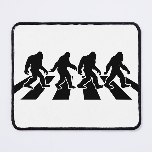 Item preview, Sasquatch Road Black Supernatural Bigfoot Cryptid Paranormal Yeti Abbey Road Apparel Design designed and sold by Axolotl Apparel.