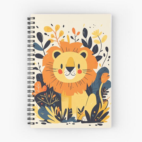 Aperçu de l'œuvre Art mural de lion amusant, impression animale moderne créée et vendue par WILDEVIOLET.