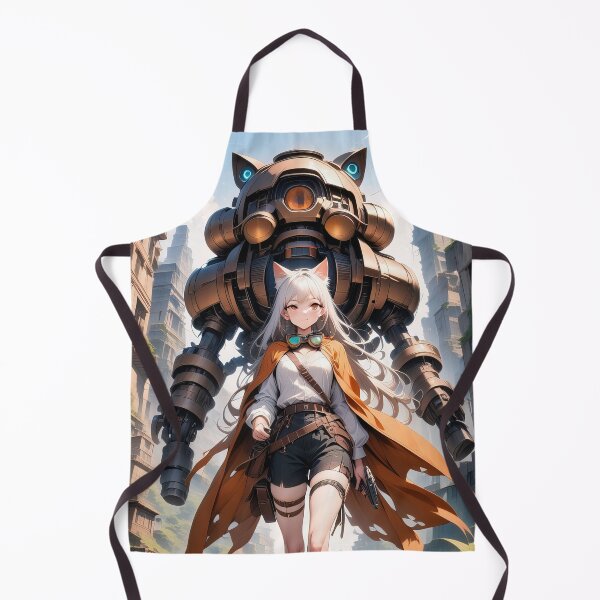Item preview, Mech and scifi girl in a city art designed and sold by TheArtistOf2022.