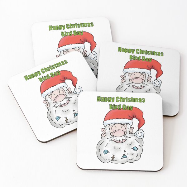 Item preview, Happy Christmas Bird Day Birthday Cartoon Santa  designed and sold by artbykristid.