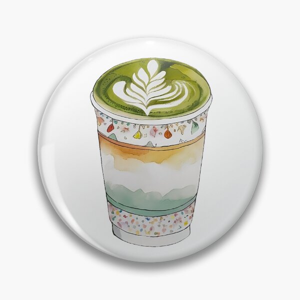 Item preview, Matcha Latte Hand-Drawn designed and sold by canvadreamer444.
