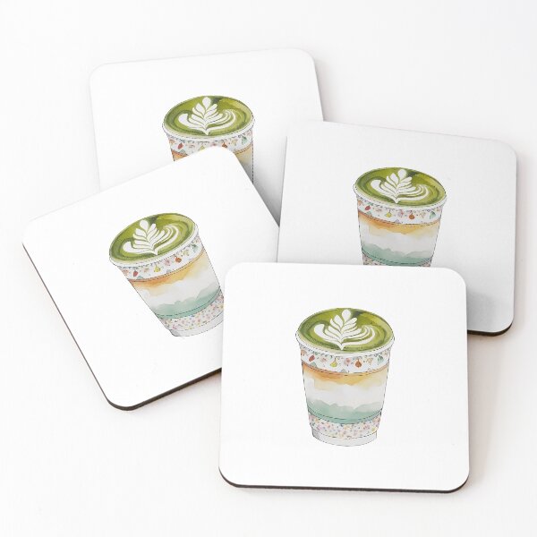 Item preview, Matcha Latte Hand-Drawn designed and sold by canvadreamer444.