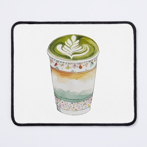 Item preview, Matcha Latte Hand-Drawn designed and sold by canvadreamer444.